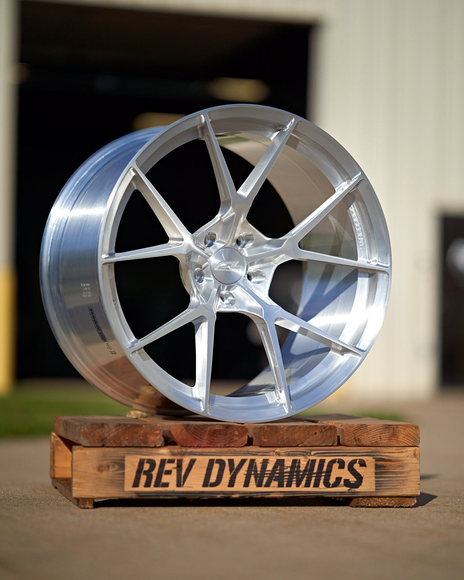 Corvette Z06 E-Ray Forgedlite MC5 Brushed Silver Wheel 21x13 inch tire package