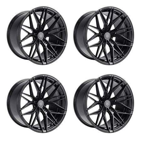 Rohana RFX17 Gloss Black Corvette C8 Wheel Package