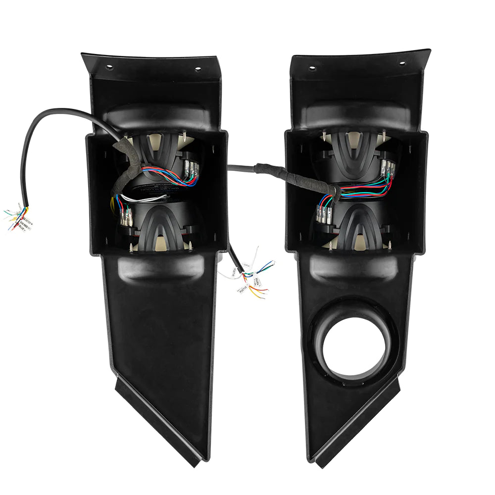 DS18 Polaris Slingshot Headrest 4 x 6.5" Enclosure With 4 x NXL-6/BK - Rev Dynamics