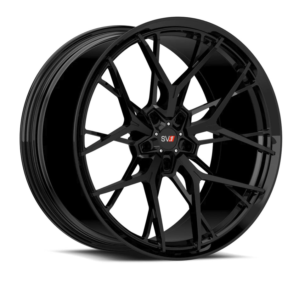 Savini SV1 R3 Slingshot 20" Super Wide Rear (345 or 335) Wheel and Tire Package - Gloss Black