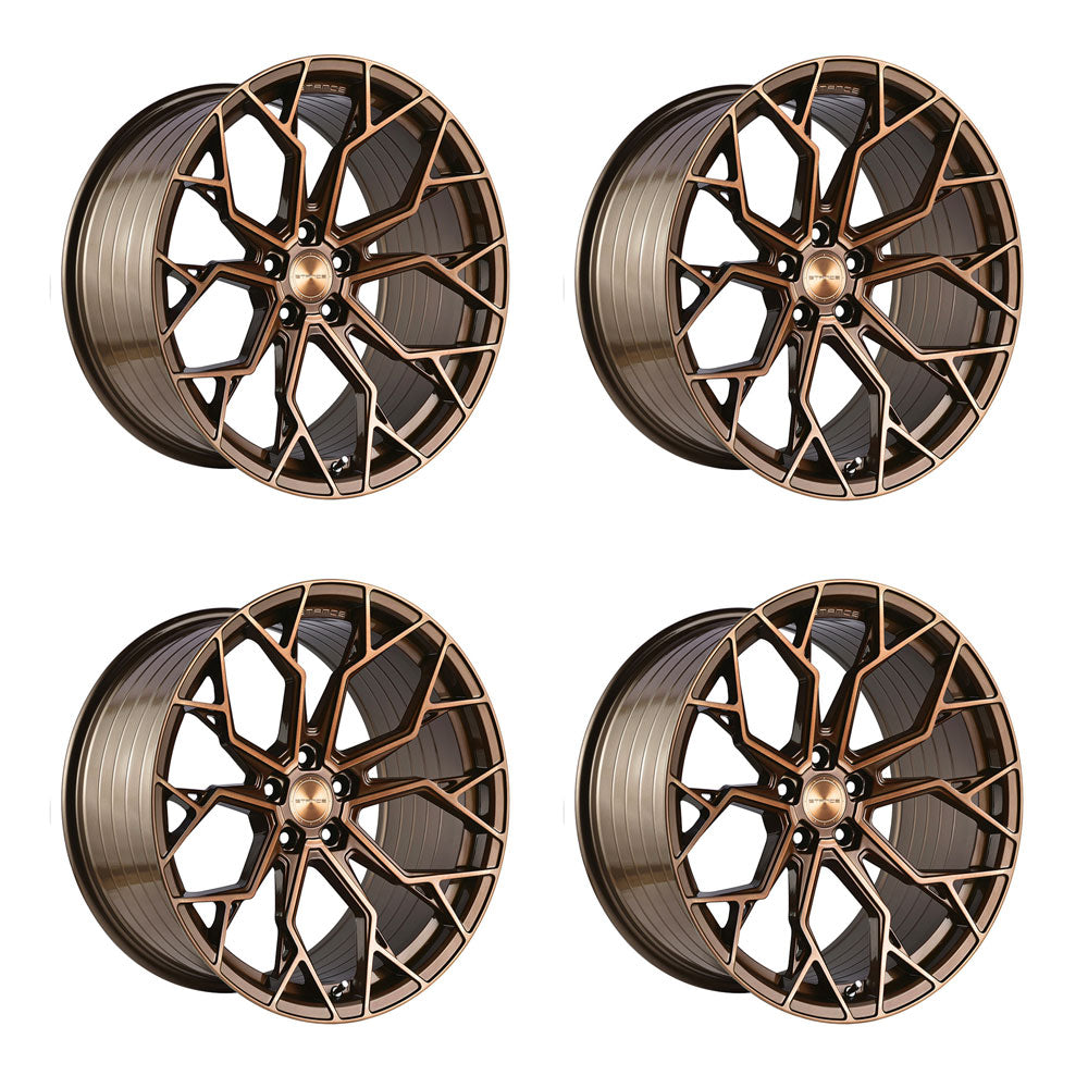 Stance SF10 Brushed Dual Bronze Corvette C8 Wheel Package