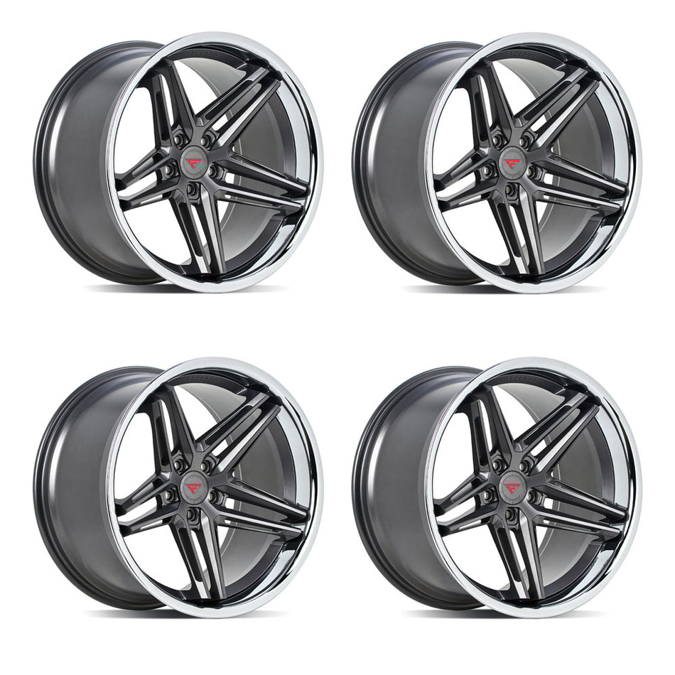Ferrada CM1 Tesla Model 3 20" Front and Rear Wheel and Tire Package - Graphite