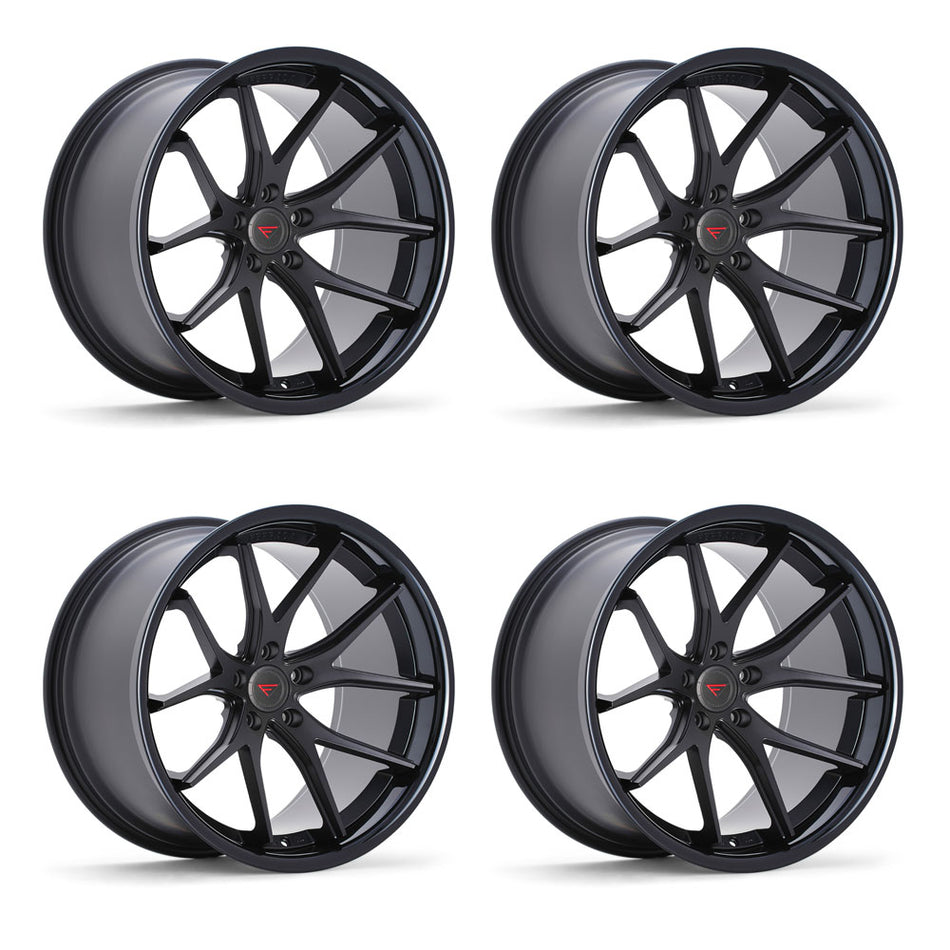 Ferrada FR2 Tesla Model 3 20" Front and Rear Wheel and Tire Package - Matte Black