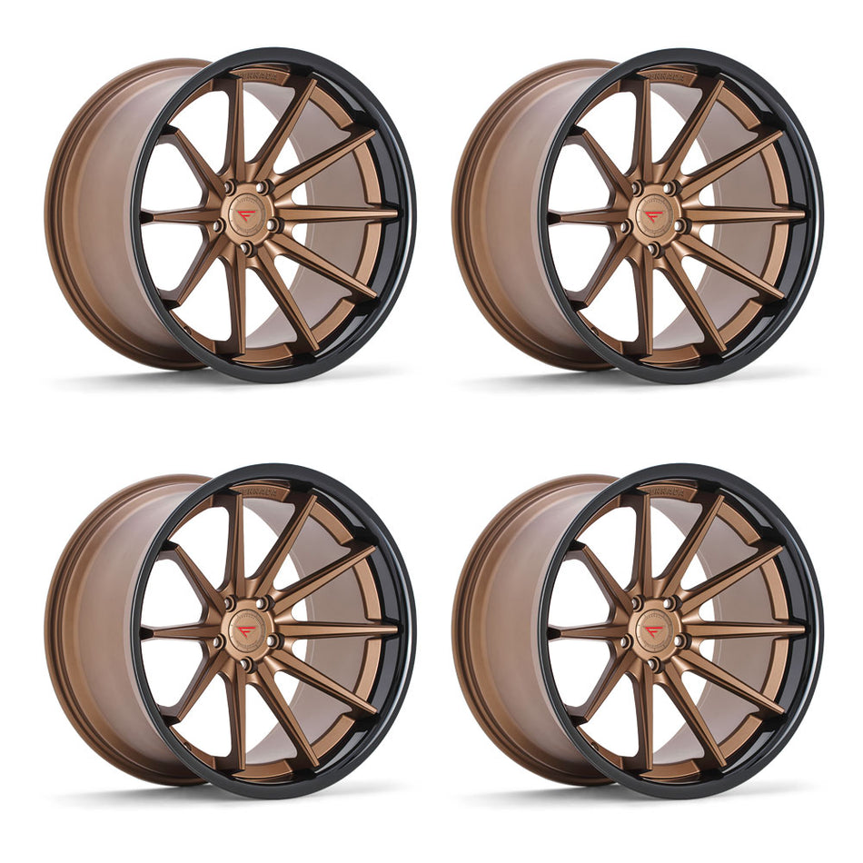 Ferrada FR4 Tesla Model 3 20" Front and Rear Wheel and Tire Package - Matte Bronze