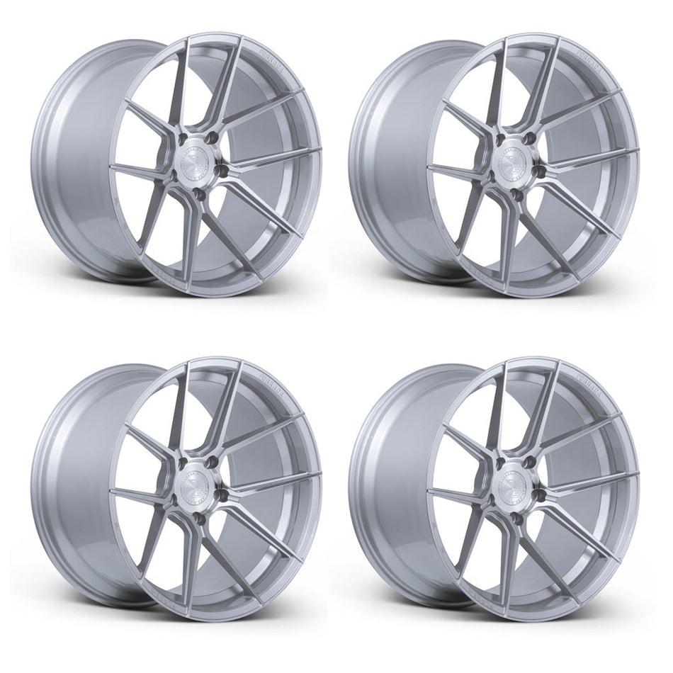 Ferrada FR8 Tesla Model 3 20" Front and Rear Wheel and Tire Package - Machine Silver