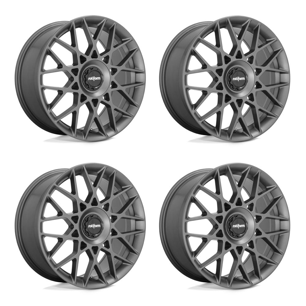 Tesla Model 3 Rotiform BLQ-C Anthracite 19 wheel and None tire package