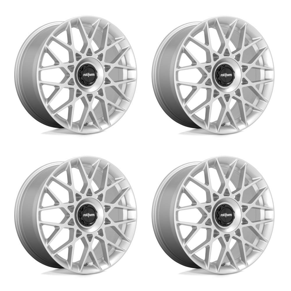 Tesla Model 3 Rotiform BLQ Gloss Silver 19 wheel and None tire package