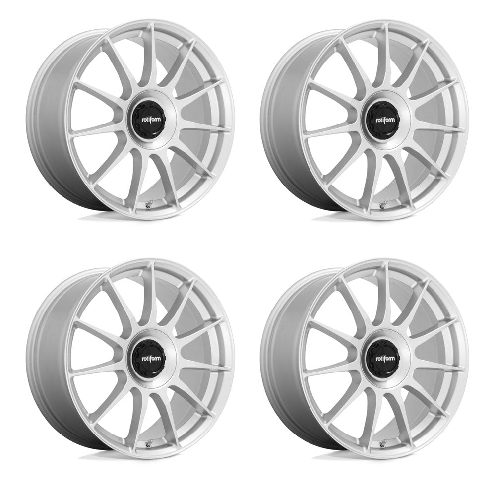 Tesla Model 3 Rotiform DTM Silver 18 wheel and None tire package