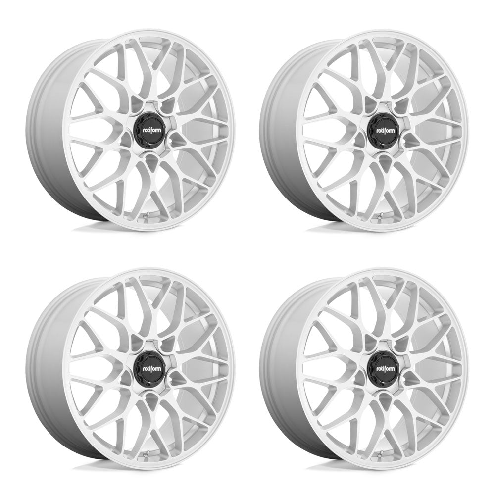 Tesla Model 3 Rotiform SGN Gloss Silver 19 wheel and None tire package