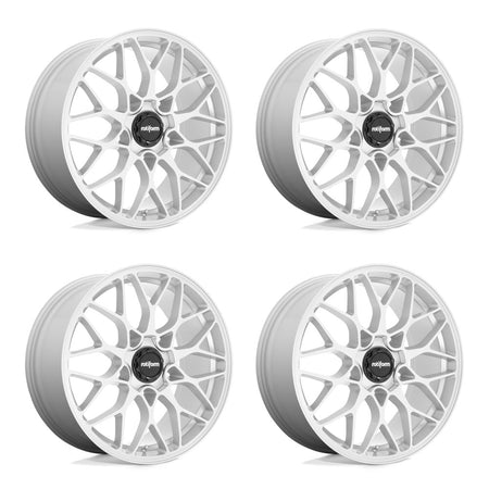 Tesla Model 3 Rotiform SGN Gloss Silver 19 wheel and None tire package