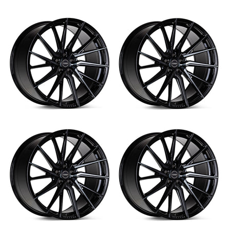 Tesla Model 3 Vossen HF-4T Tinted Gloss Black 20in wheel package