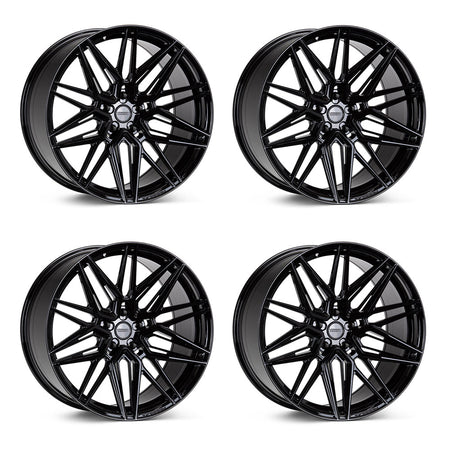 Tesla Model 3 Vossen HF-7 Gloss Black 20in wheel package