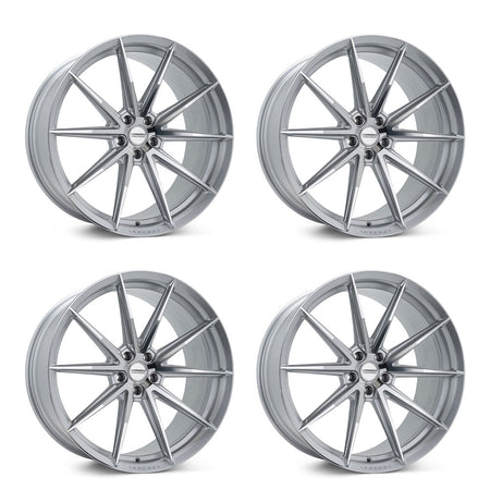 Tesla Model 3 Vossen HFX-2 Silver Polished 20in wheel package