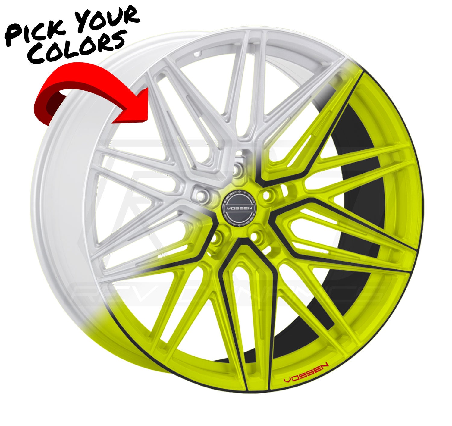 Vossen HF-7 Corvette Wheel Rims in Accelerate Yellow and Carbon Black and Red.png