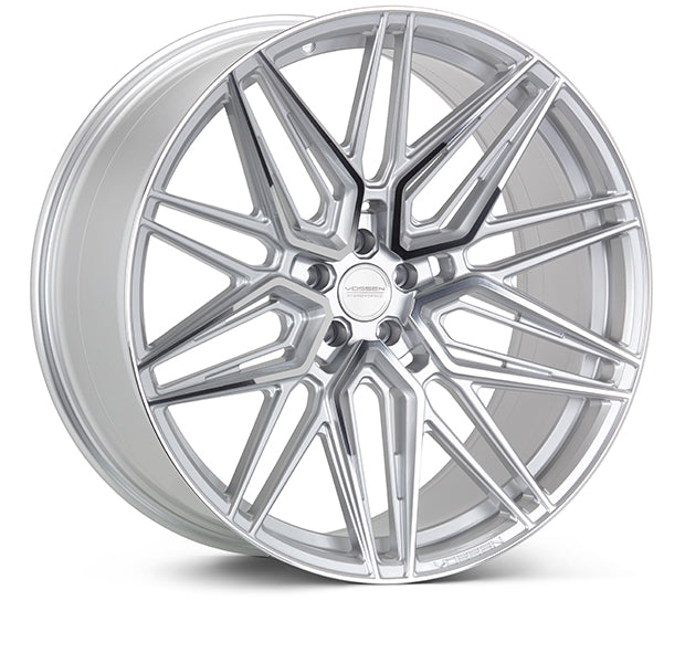 Vossen HF-7 Tesla Model 3 20" Front and Rear Wheel and Tire Package - Silver Polished