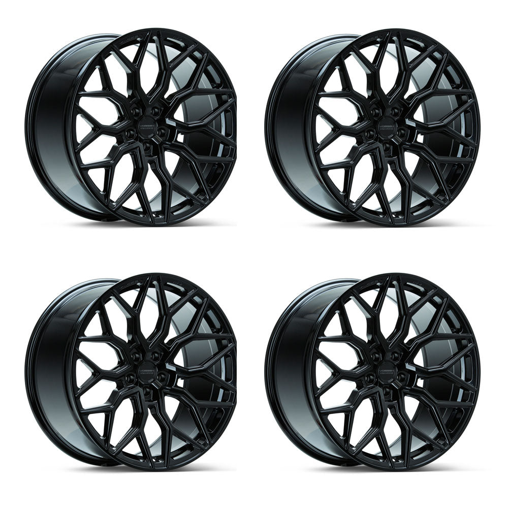 Vossen HF-2 C8 Corvette Stingray 20x9/21x12 Gloss Black Wheels