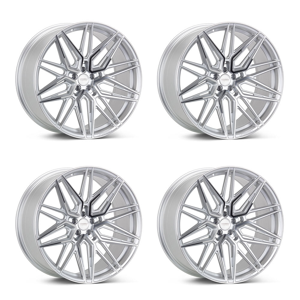 Vossen HF-7 Silver Polished C8 wheel package