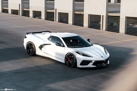 C8 Corvette with Avant Garde wheels concave flush