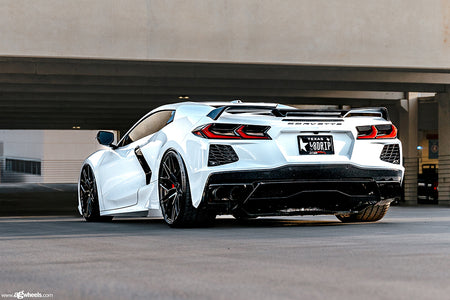 C8 Corvette with Avant Garde m520r wheels concave flush fitment