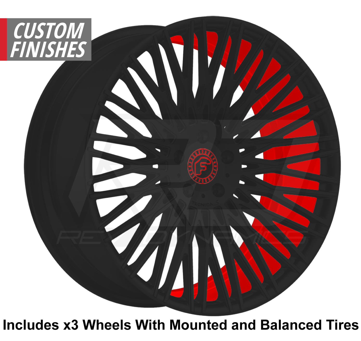 Forgiato Tec S3 Slingshot 22" Wheel and Tire Package - Rev Dynamics