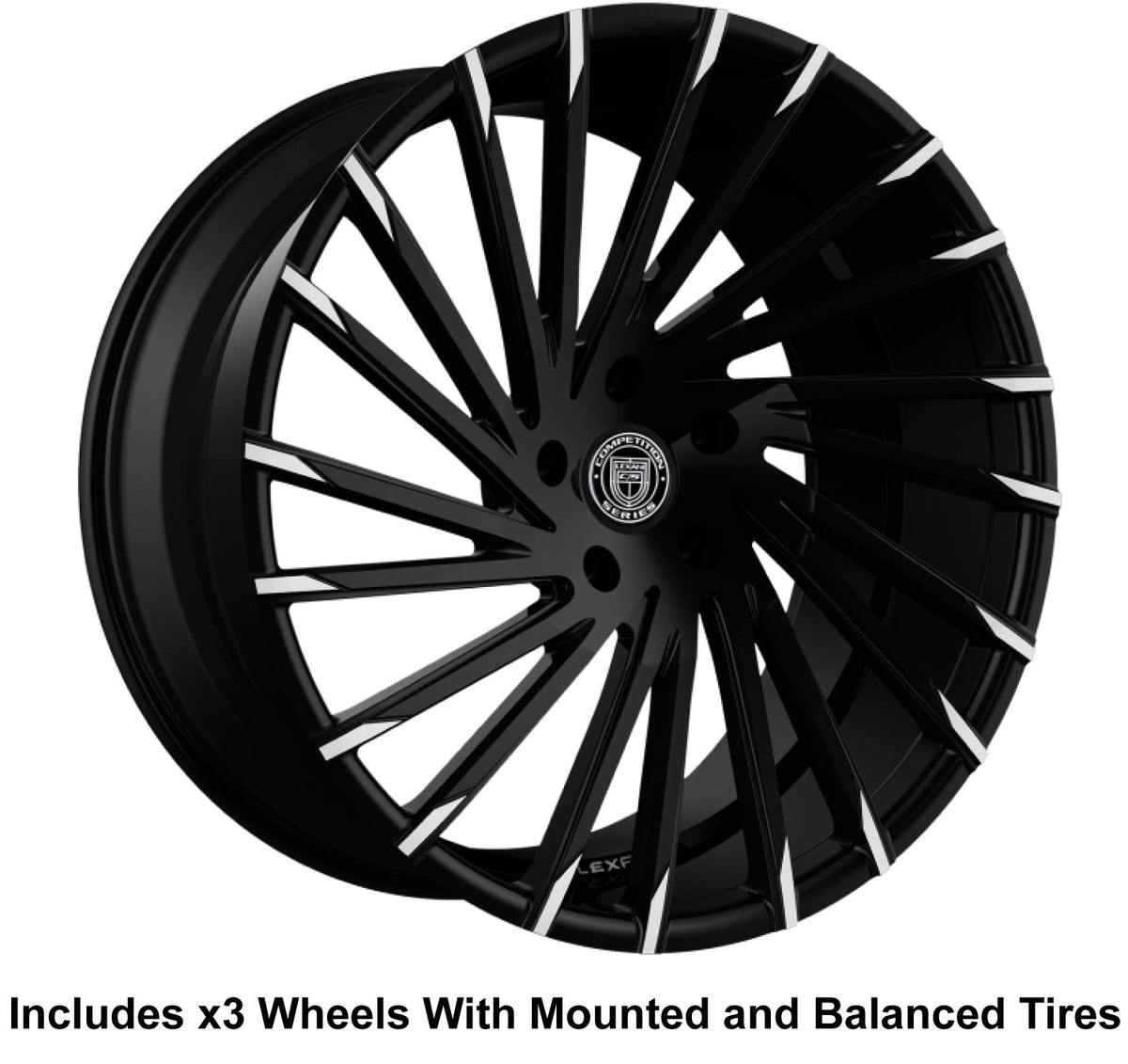 Lexani Wraith 20" Front 22" Rear Wheel and Tire Package - Rev Dynamics
