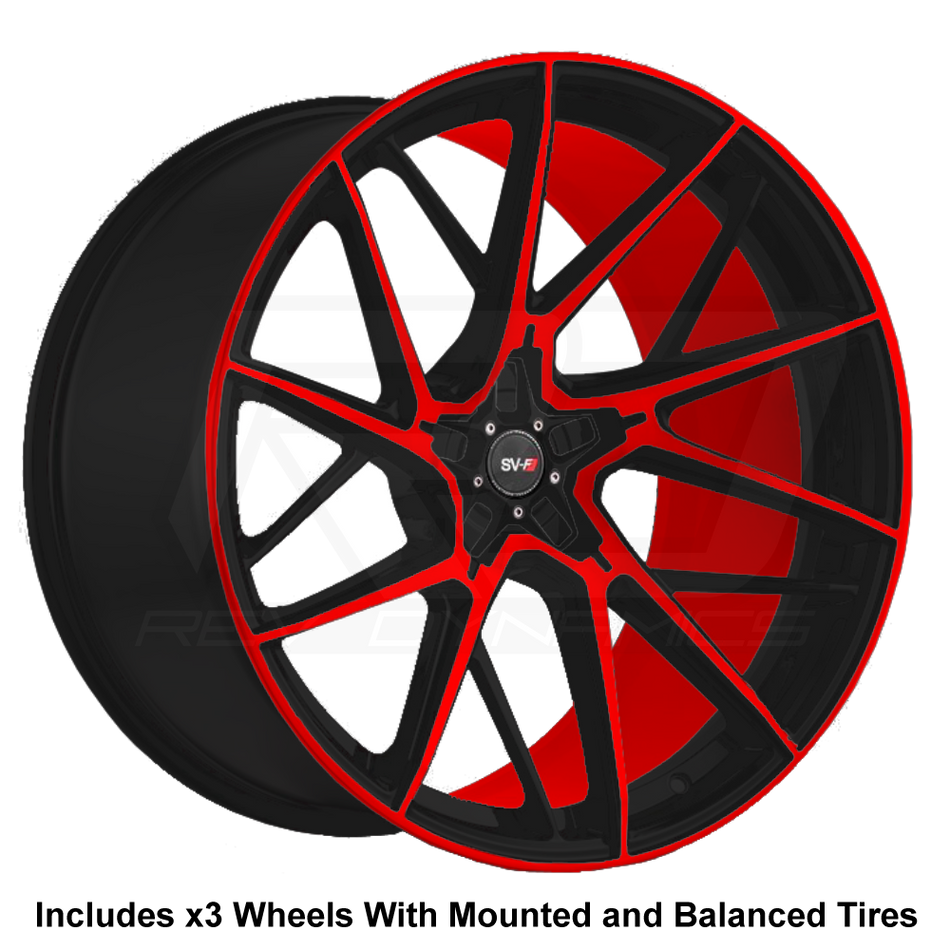 Savini SV-F6 Slingshot 20" Super Wide Rear (345 or 335) Wheel and Tire Package - Rev Dynamics