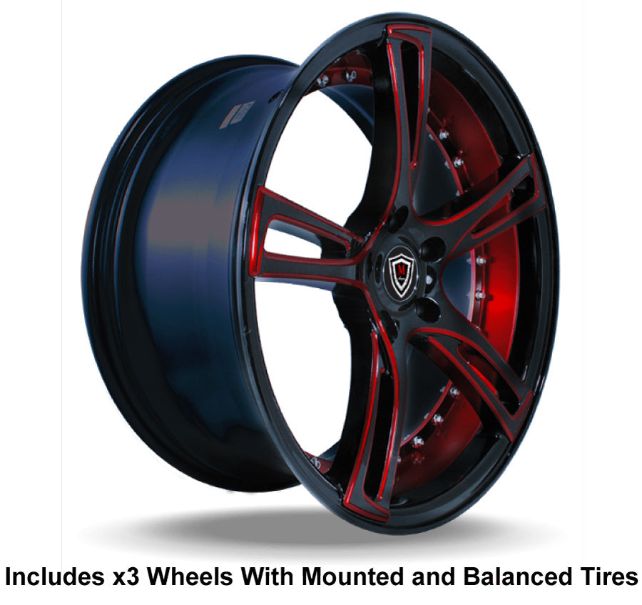 Marquee m3247 Slingshot 22" Wheel and Tire Package - Rev Dynamics